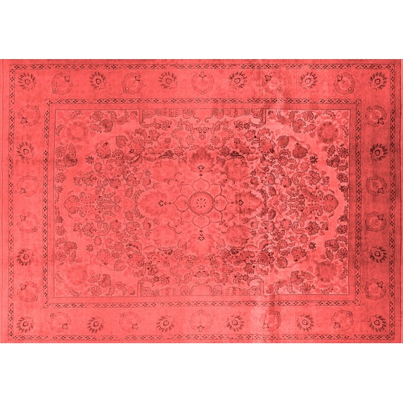 Ahgly Company Indoor Rectangle Oriental Red Traditional Area Rugs, 6' x 9'