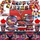 thumbnail image 2 of Juego de vajilla y vasos de Rayo McQueen de Cars, globos, decoraciones para fiesta de cumpleaños, suministros para fiestas de coches de carreras para niños y niñas, 2 of 4