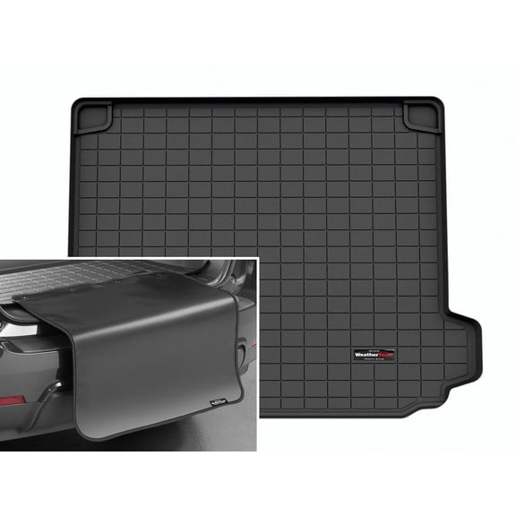 WeatherTech Cargo Trunk Liner with Bumper Protector compatible with BMW X5 50e, X5 45e - Behind 2nd Row w/ Bumper Protector, Black