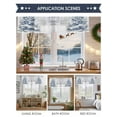 thumbnail image 6 of Rod Pocket Window Valances Winter Christmas Blue Tree Short Kitchen Curtains Snowy Season Snowflakes Window Treatment Drapes for Bedroom Bathroom Living Room 54x18In,1 Panel, 6 of 7