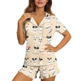 thumbnail image 2 of TARIENDY Cute Pajama Sets for Women Shorts and Button Down Tops Lounge Set Pjs Short Sleeve 2 Piece Graphic Sleepwear Multicolor*12 XXL, 2 of 8