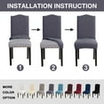 thumbnail image 3 of Amerteer 2 Pack Dining Room Chair Covers Stretch Dining Chair Slipcover Parsons Chair Covers Chair Furniture Protector Covers Removable Washable Chair Cover for Dining Room, Hotel, Ceremony, 3 of 7