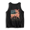 thumbnail image 4 of Xdegoge Patriotic American Flag Soldier Graphic Tank Top for Women Sleeveless Crewneck 4th of July Military USA Pride Summer Casual Loose Fit Independence Day Vacation Shirts Tops, 4 of 4