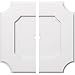 thumbnail image 3 of Ekena Millwork CMP22LE2-01000 22 in. OD x 1 in. ID Square Locke Architectural Grade PVC Contemporary Ceiling Medallion - 2 Piece, 3 of 4