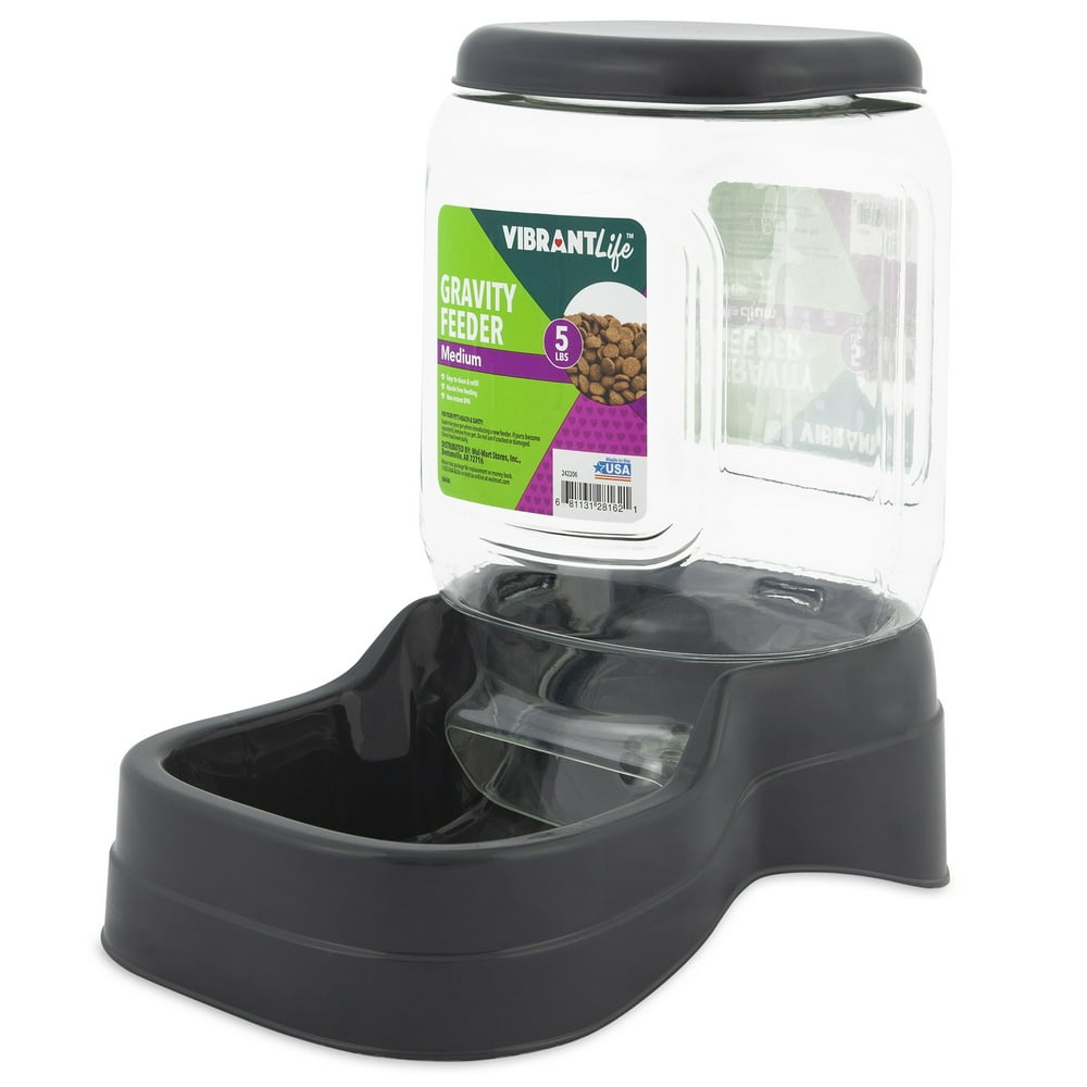 Vibrant Life Gravity Pet Feeder, Medium, 5 Lbs.