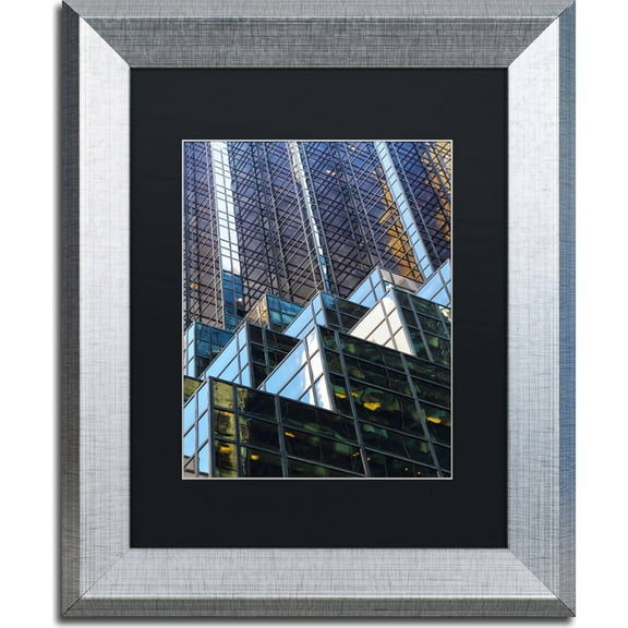 Trademark Fine Art "Trump Tower" Canvas Art by CATeyes, Black Matte, Silver Frame