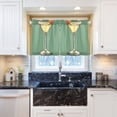 thumbnail image 5 of Yayeee Kitchen Curtains Tier Pair Light Filtering 27"x24" Rod Pocket Short Cafe Window Panel, Lemon Glass, 5 of 7