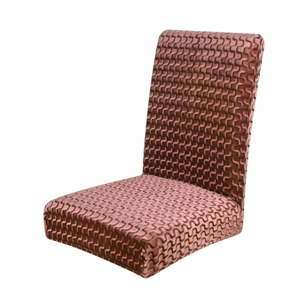 Funda Elástica para Silla de Comedor de Una Pieza con Cojín - Ajuste Universal para Sillas de Hotel y Hogar | Protector de Tela Moderno | Altura Del Respaldo: 43-48 Cm