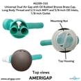thumbnail image 4 of Universal Dual Air Gap with Oil Rubbed Bronze Brass Cap and Long Body Thread with 1/2-inch MIPT and 5/8-inch OD Inlets and 7/8-inch OD Outlet (AG200-310, AG200-X10, AMERIGAP), 4 of 9