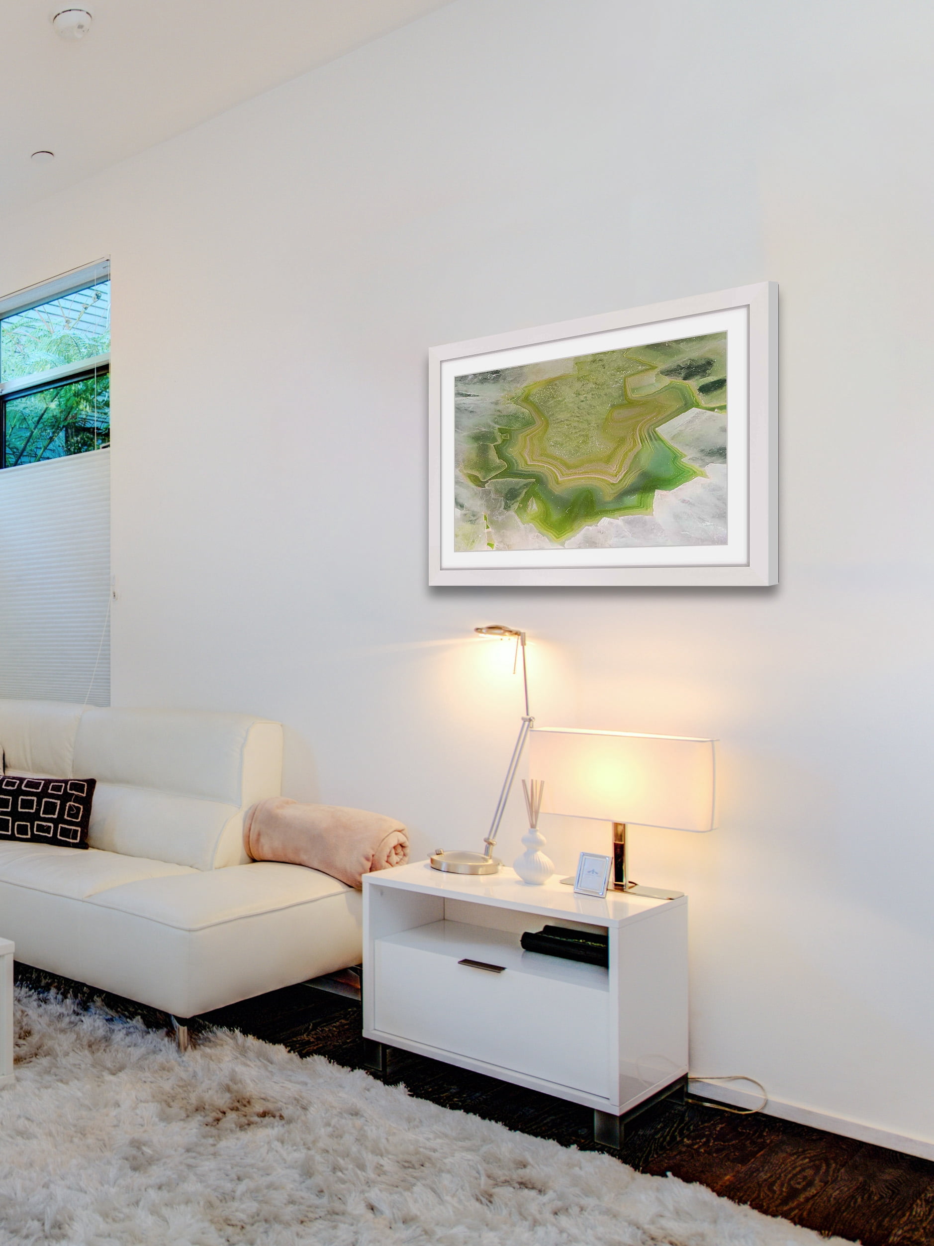 "Angular Green" Framed Painting Print