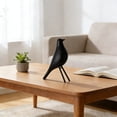 thumbnail image 6 of Black Dark-Colored Compact Bird Figurine Constructed From Synthetic Resin Suitable For Shelf Or Desk Adornment With Measurements Of 6.5X3.35X3.35 Inches, 6 of 7