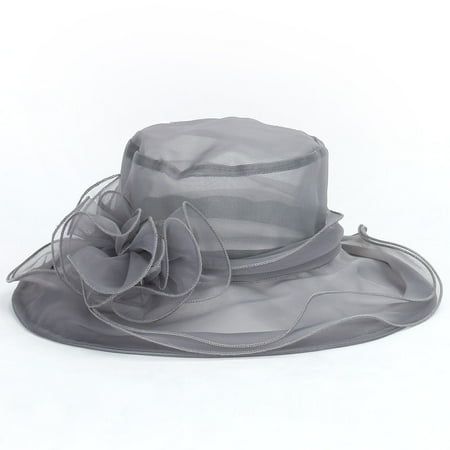 - Elegant Women Lady Wedding Church Dress Hat Bucket Kentucky Derby Floral Hat