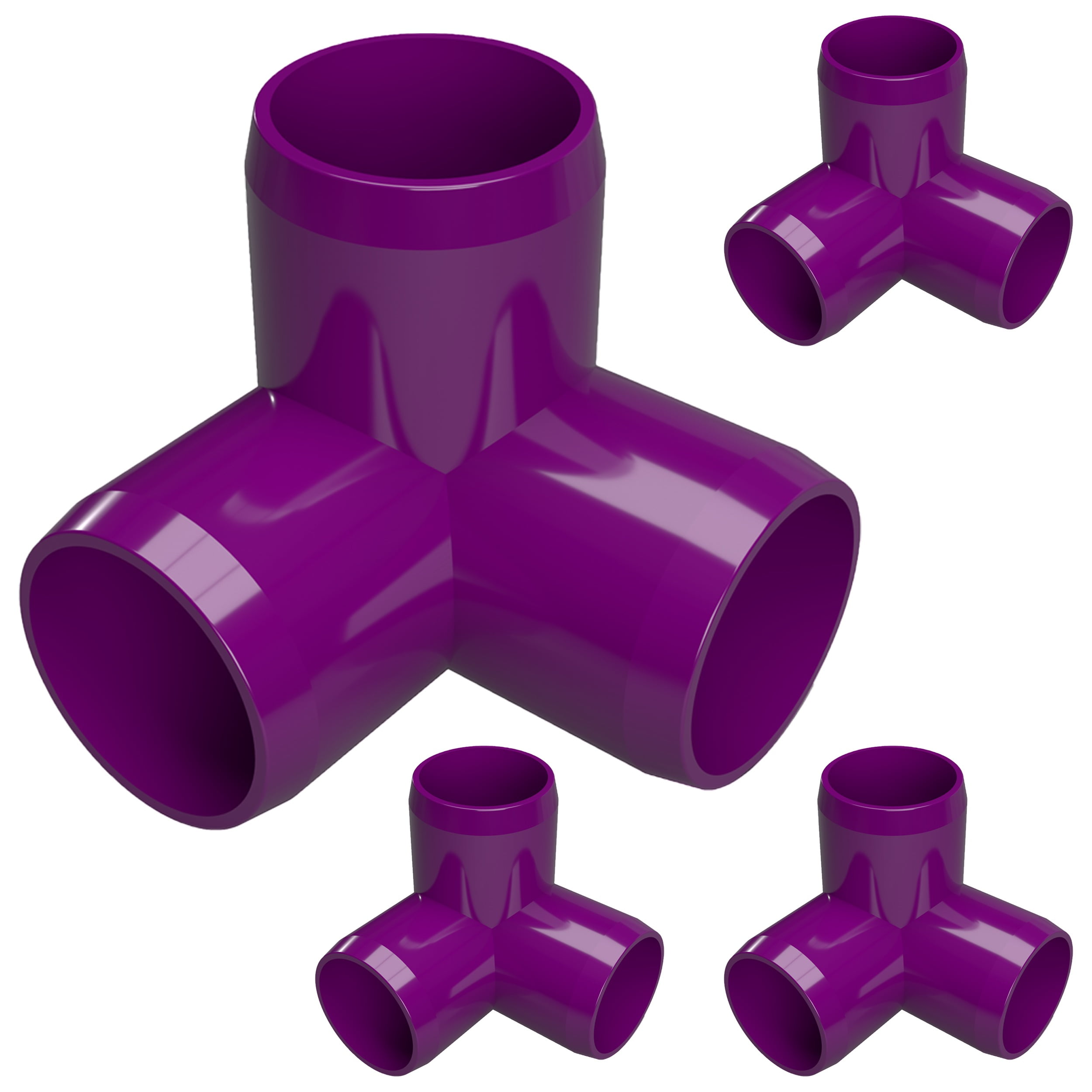 FORMUFIT PVC Fitting, 3Way Elbow Corner , Furniture Grade, 11/4" Size