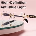 thumbnail image 4 of Anti Blue Light Rimless Readingglasses Fashion Women Men Diamond, Rimless Blue Light Glasses, Ultra Light Frameless, 4 of 7