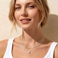 thumbnail image 4 of APSVO 925 Silver Plated Necklaces for Women CZ Layered Stackable Solitaire Pendant Chain Choker Set Birthday Christmas Jewelry Gifts Teen Stocking Stuffers Adults, 4 of 6