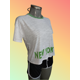 thumbnail image 2 of Blusa de Manga Corta estilo "Urban Cool": Estilo y Frescura al Instante Color Blanco Con Verde Talla Chica, 2 of 3