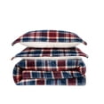 thumbnail image 5 of Truly Soft Cuddle Warmth Plaid Comforter Sets Blue to Red Plaid Polyester 3-Piece Full/Queen Comforter Set, plaid themed, for Men and Women, OEKO-TEX Certified Confidence, 5 of 9