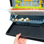 Hatching Time Jumbo Quail Cage Double Layer Addition – Stackable Coop, 3 Sections per Layer, Jumbo Flooring for Coturnix Quail, Rust-Free PP Plastic, Easy Clean Comfortplast Design by Cimuka