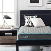 Lucid Bounder 7" Innerspring Mattress with Quilted Fabric Cover, Twin