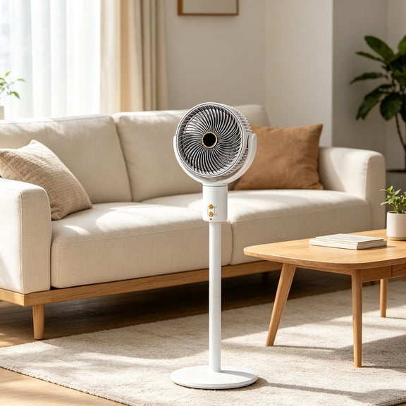 Portable Standing Fan, Rechargeable Oscillating Floor Fan with Remote, 10'' Quiet Pedestal Floor Fan with Remote Control, Foldable Small Desk Fans for Bedroom, Office, Camping, Travel