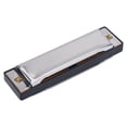 thumbnail image 3 of 10 Hole Metal Harmonica Children Toy Blue Rock Jazz Folk Harmonicas Sliver Folk Harmonica Jazz Harmonica, 3 of 9