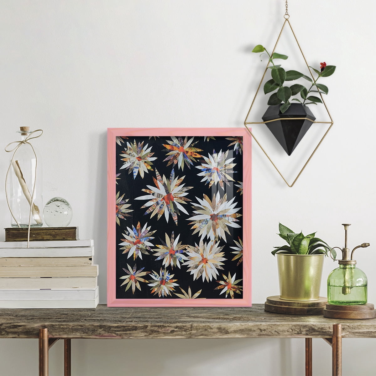 Starburst Too II - Framed Print w/glass - Sunset Pink