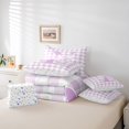 thumbnail image 6 of Catabedysis Bowknot Initial Y 7 Pieces Full Size Bedding Sets,Purple ABC Themed Full Size Bed in a Bag,Colorful Stars Reversible For Girls, 6 of 7