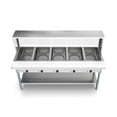 thumbnail image 5 of Five Pan Open Well Electric Steam Table with Undershelf and Sneeze-Guard, 240V, KM-OWS-5SG., 5 of 7