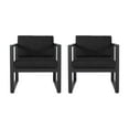 thumbnail image 2 of Azalea Outdoor Aluminum Club Chairs, Set of 2, Dark Gray, Black, 2 of 11