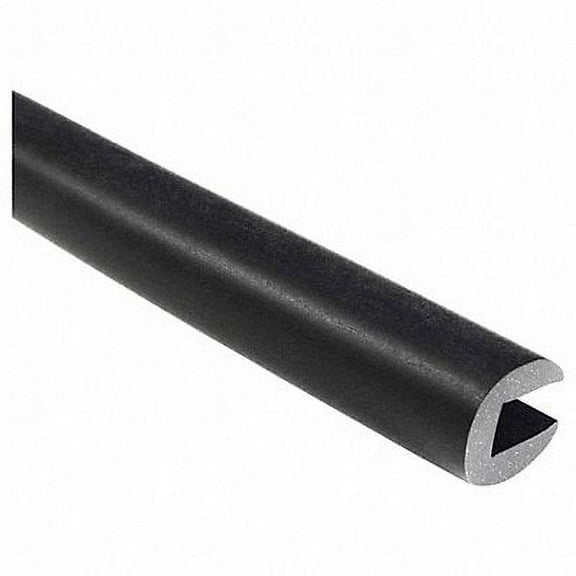 Trim-Lok Rubber Edge Trim,10ft L,Black,1/2 in W X1005-10