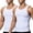 2*White, variant on 2 Pack Mens Compression Shirts Slimming Shapewear Body Shaper Vest Tummy Control Tank Top Gynecomastia Undershirt