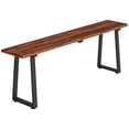 thumbnail image 1 of Outsunny Wood Outdoor Bench for 2 People, 59" Backless Patio Garden Bench, 1 of 10
