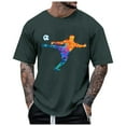 thumbnail image 1 of LUOGENLI T-shirts pour Hommes T-shirts d'Été pour Hommes Rue Extérieure Manches Courtes Col Rond t-Shirt Manches Courtes Football Tir Violent 4TG T-shirts Graphiques pour Hommes T-shirts Jour de la Saint-Patrick Vert Foncé TG, 1 of 5