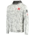 thumbnail image 2 of Men's Colosseum Arctic Camo Nebraska Huskers OHT Military Appreciation Long Sleeve Hoodie Top, 2 of 4