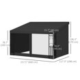 thumbnail image 3 of Outsunny 10' x 13' Wall Mounted Pergola Gazebo with Curtains and Nettings, 3 of 10