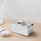 thumbnail image 3 of Caja organizadora de pañuelos de lujo, soporte para servilletas de papel, para tocador del hogar Plata, 3 of 9