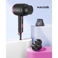 thumbnail image 2 of Wavytalk Mini Hair Dryer with Diffuser, 1600W Foldable Hair Blow Dryer, Lightweight Diffuser Hair Dryer for Curly Hair, Black, 2 of 6
