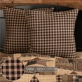 thumbnail image 3 of VHC Brands Bingham Star Plaid Cotton Americana Bedding Square Euro Sham, 26" x 26", Soft Black, 3 of 5