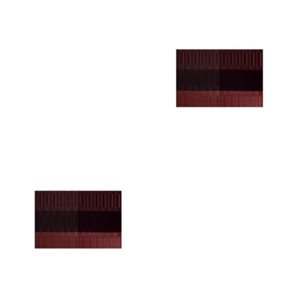 Bearachild Tapete de tejido de PVC, manteles individuales, posavasos rectangulares, impermeables, para el hogar, Hotel, mesas de comedor, Rojo púrpura 2piezas
