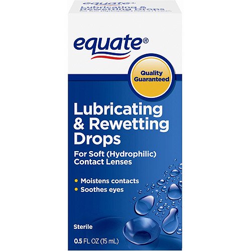 Equate Soft Contact Lens Lubricating & Rewetting Drops, 0.5 Fl. Oz