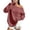 Red, variant on Womens Off Shoulder Sweatshirts Drop Shoulder Banded Cuff Loose Casual Long Sleeve Pullover Tops