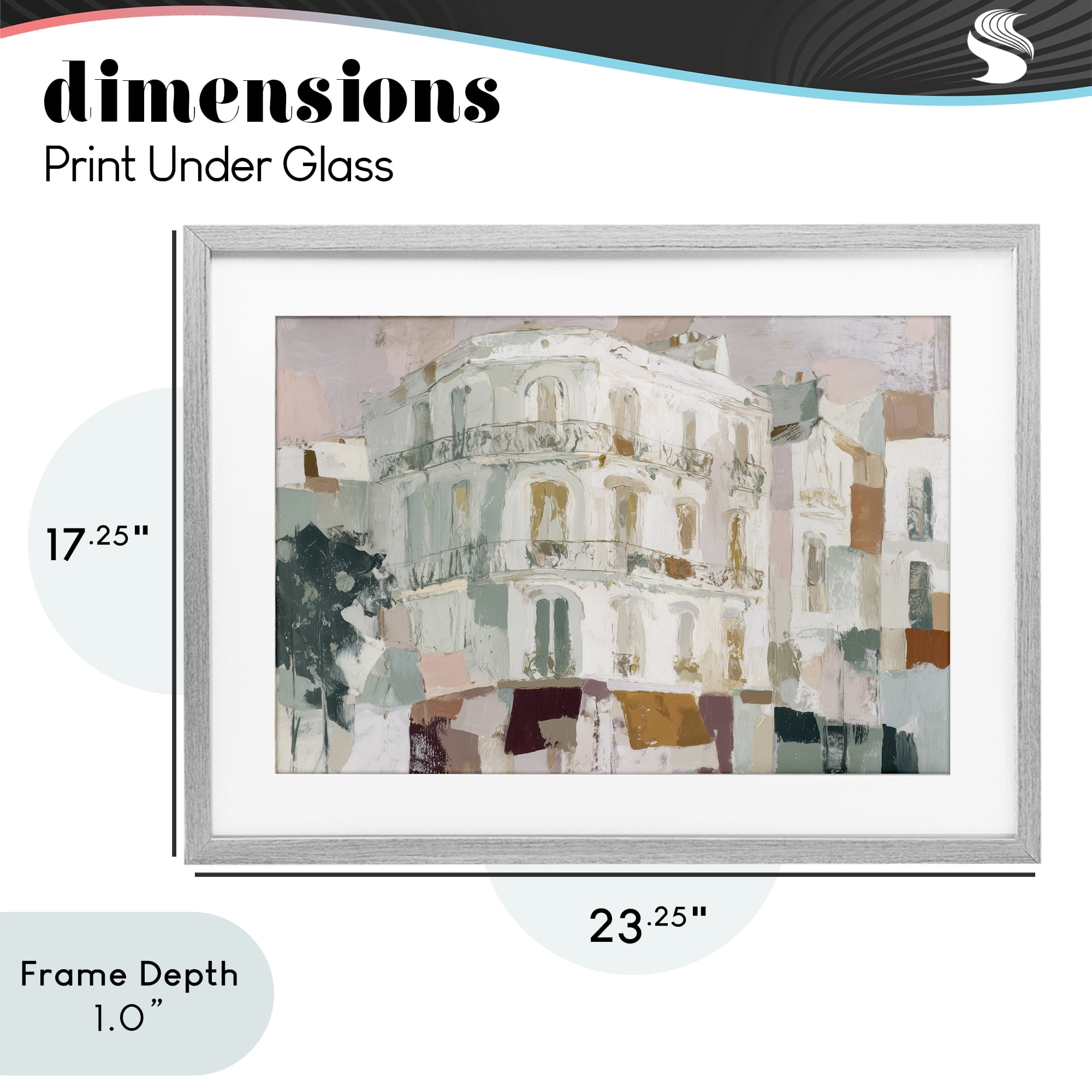 Stupell Industries Barcelona Street Corner Gray Framed Print Under Glass, design by Chromatic Storm Studio
