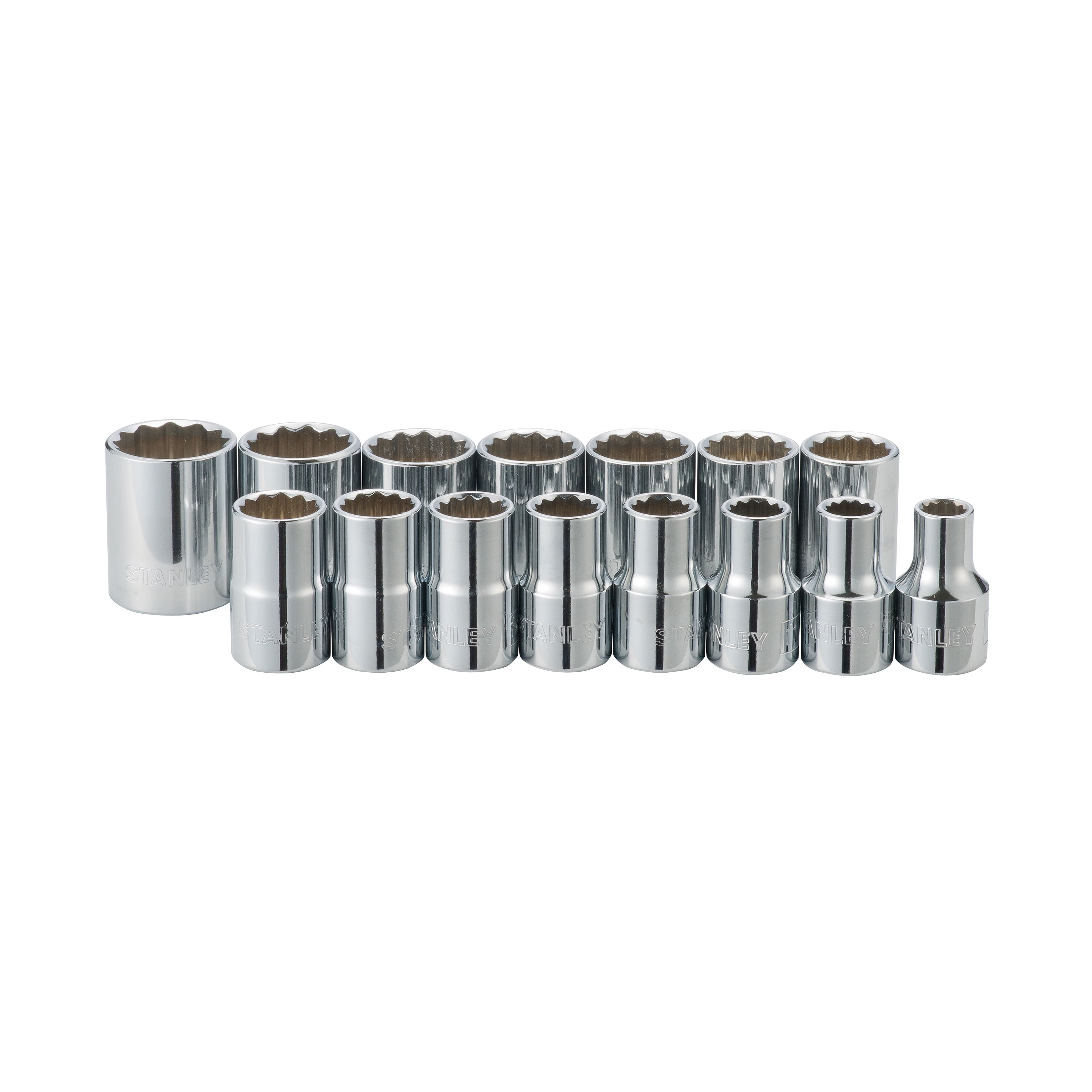 STANLEY 89-339 - 15-Piece 1/2'' Socket Set - Walmart.com