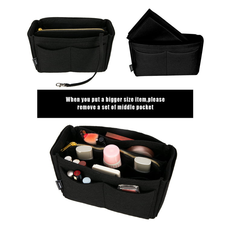 Graceful MM PM] Felt Tote Bag Organizer, Purse Insert (3mm Felt, Detachable  Pouch w/ Metal Zip) - JennyKrafts