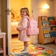 thumbnail image 3 of Ruffled Lace Bow Princess Backpack, Lightweight Nylon School Backpack With Wet Pocket Padded Straps for School Gym Travel, 3 of 4