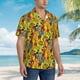 thumbnail image 3 of Balery Dancing African Womens Camisas hawaianas de manga corta para hombre, camisas playeras de corte holgado, camisas de vacaciones con botones,Small, 3 of 7