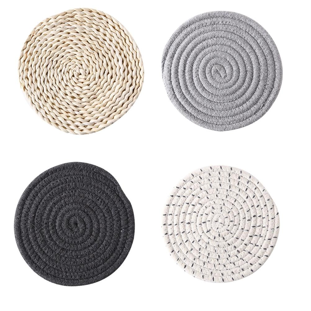 Destyer Pot Holder Cotton Coaster Round Hot Pad Trivet for Kitchen Hot