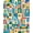 Blue, Pattern 1, variant on ODIKA 4'x6' Multicolor Geometric Patchwork Washable Area Rug Modern Abstract Design With Bold Shapes And Playful for Home Office, Under Desk, Non-Slip Chair-Friendly, Flatwoven