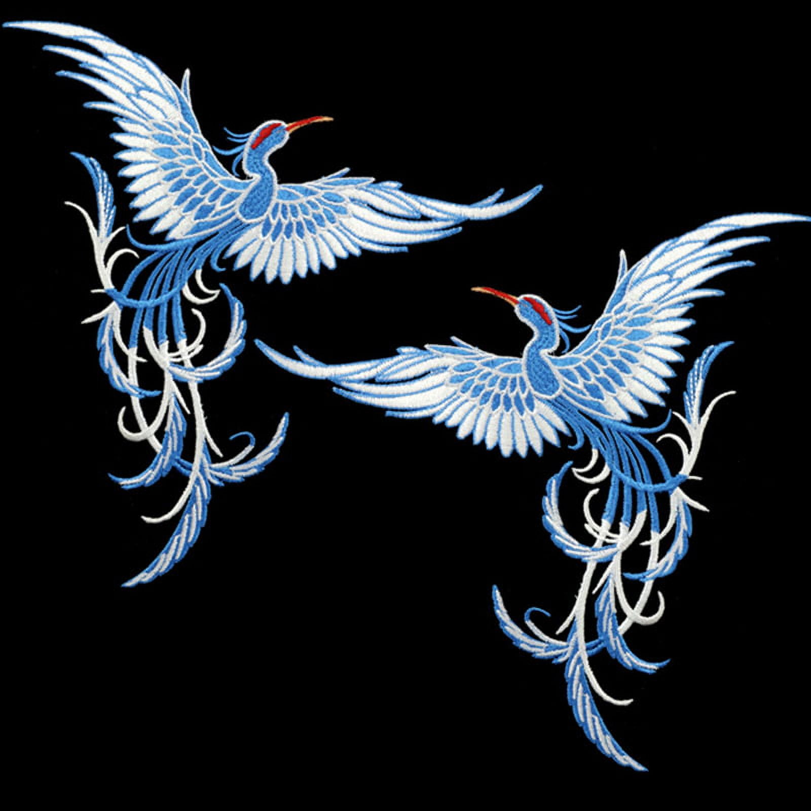 Phoenix Embroidered Patch 8cm – Valkynea
