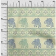 thumbnail image 1 of oneOone Organic Cotton Voile Fabric Floral & Elephant Block Fabric Prints By Yard 42 Inch Wide, 1 of 4